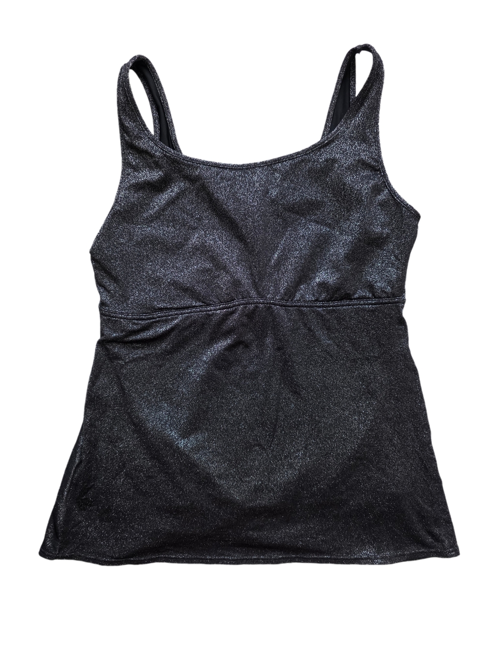 Flexees Black Shimmer Tankini Top
